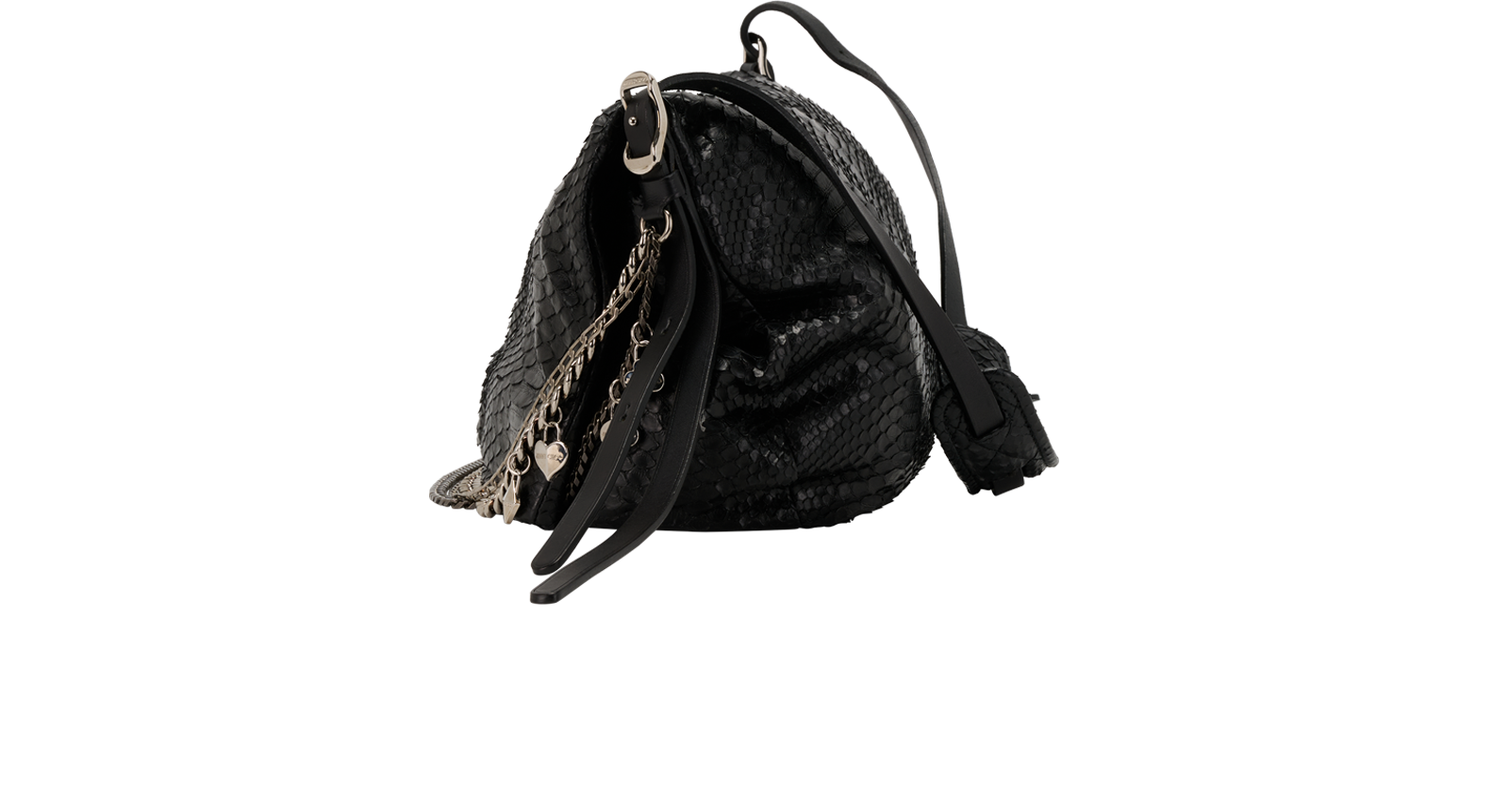 Oversized Satchel, &pound;250, Handbags, Black, Leather, Bottom view